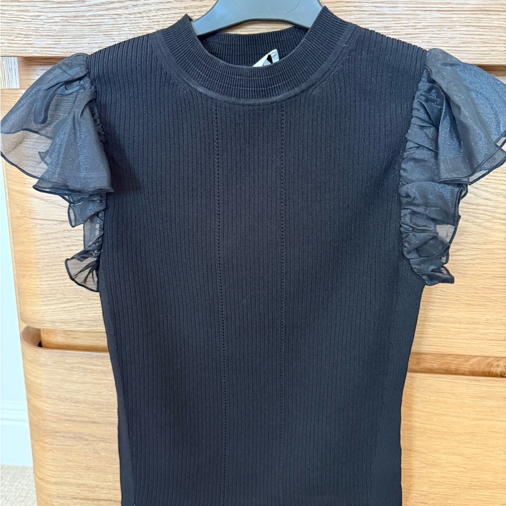 Milly Black Knit Top